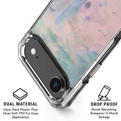 Rose Quartz & Serenity Abstract iPhone 17 Air Clear Case