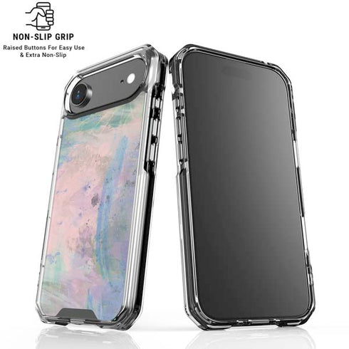 Rose Quartz & Serenity Abstract iPhone 17 Air Clear Case