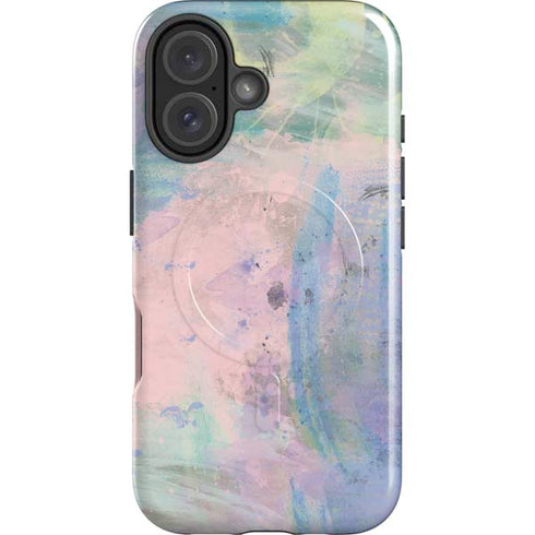 Rose Quartz & Serenity Abstract iPhone 17 Magsafe Impact Case