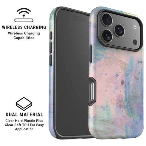 Rose Quartz & Serenity Abstract iPhone 17 Pro Magsafe Impact Case