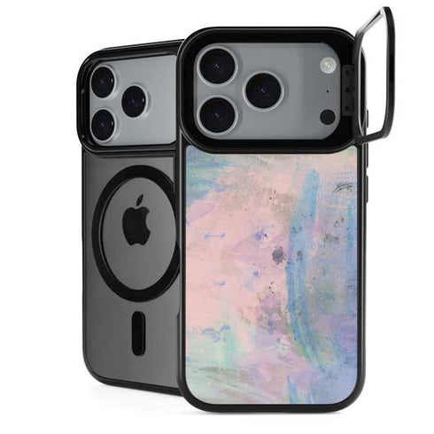 Rose Quartz & Serenity Abstract iPhone 18 Pro Kickstand Case