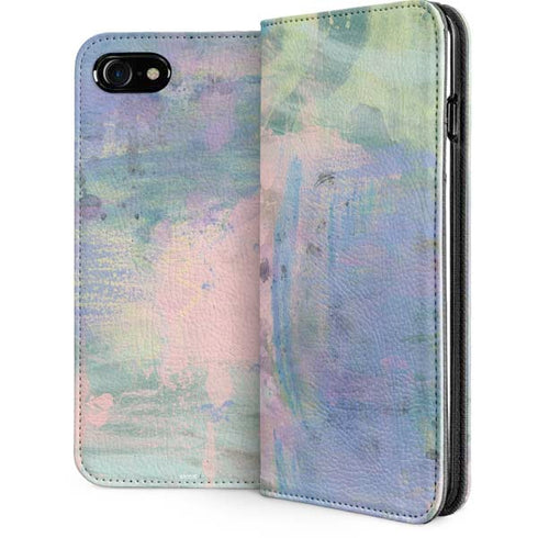 Rose Quartz & Serenity Abstract iPhone SE (2nd & 3rd Gen) Folio Case