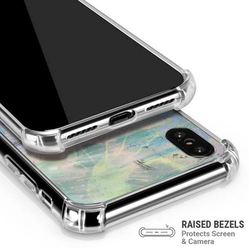 Rose Quartz & Serenity Abstract iPhone X/XS Clear Case