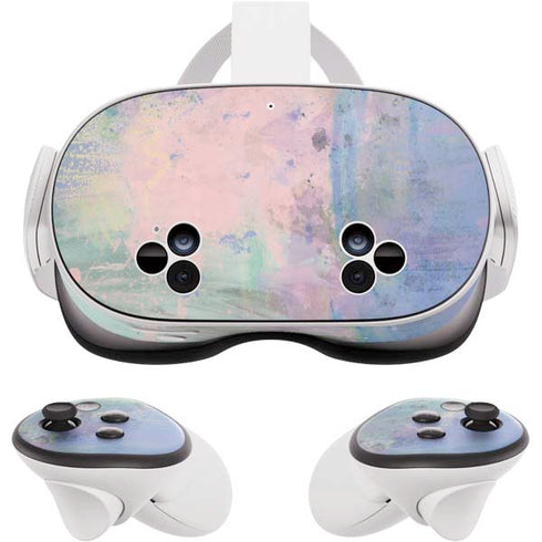 Rose Quartz & Serenity Abstract Meta Quest 3S Skin