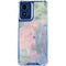 Rose Quartz & Serenity Abstract Moto G 5G (2024) Clear Case