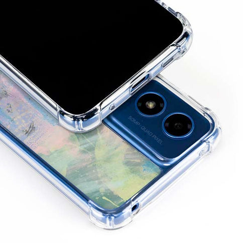 Rose Quartz & Serenity Abstract Moto G 5G (2024) Clear Case