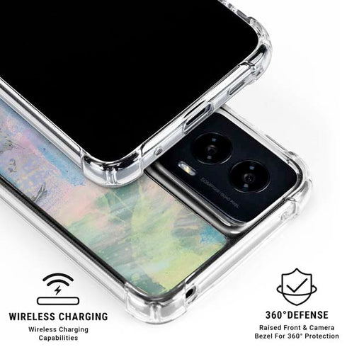 Rose Quartz & Serenity Abstract Moto G Power 5G (2024) Clear Case
