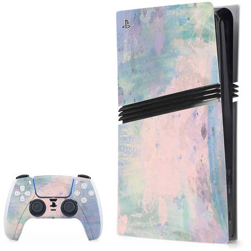 Rose Quartz & Serenity Abstract PS5 Pro Bundle Skin
