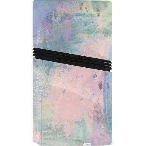 Rose Quartz & Serenity Abstract PS5 Pro Disk Console Skin
