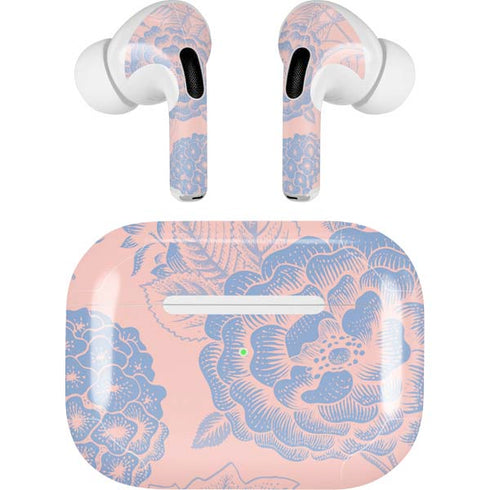 Rose Quartz & Serenity Floral AirPods Skins