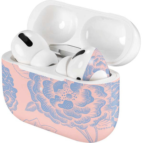 Rose Quartz & Serenity Floral AirPods Skins