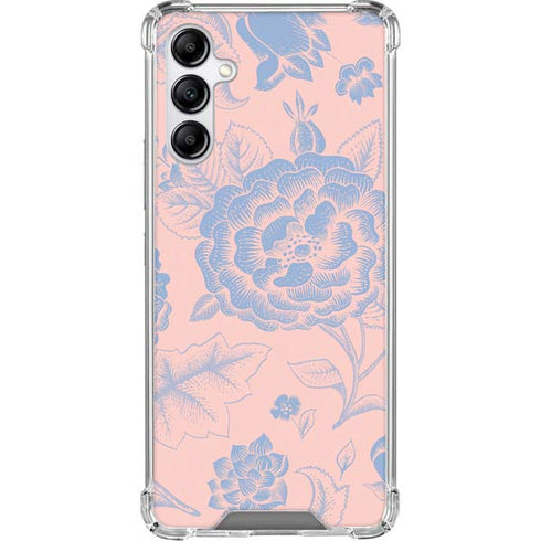 Rose Quartz & Serenity Floral Gabb Phone 4 Clear Case