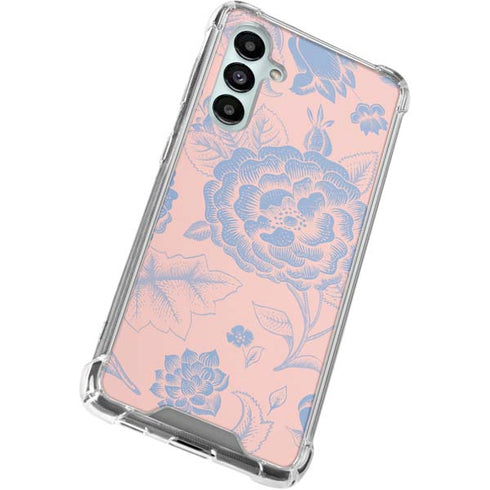Rose Quartz & Serenity Floral Galaxy A16 5G Clear Case