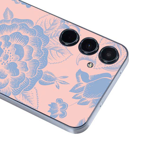 Rose Quartz & Serenity Floral Galaxy A55 5G Skin