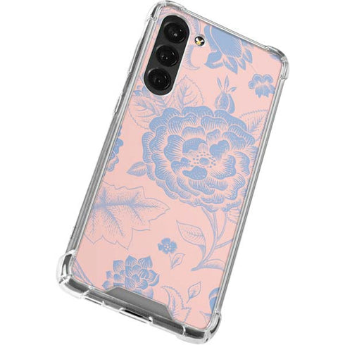Rose Quartz & Serenity Floral Galaxy S24 FE Clear Case