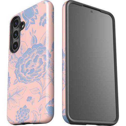 Rose Quartz & Serenity Floral Galaxy S25 Plus Impact Case