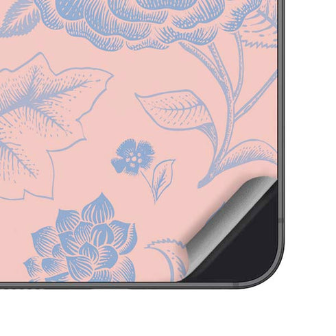 Rose Quartz & Serenity Floral Galaxy S24 Plus Skin