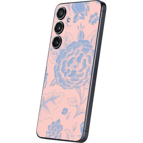 Rose Quartz & Serenity Floral Galaxy S25 Skin