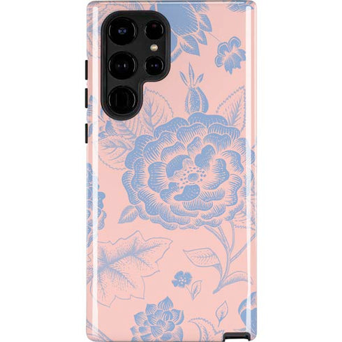 Rose Quartz & Serenity Floral Galaxy S25 Ultra Impact Case