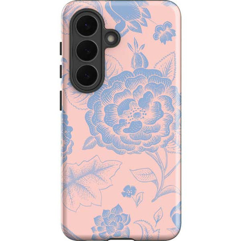 Rose Quartz & Serenity Floral Galaxy S26 Plus Impact Case