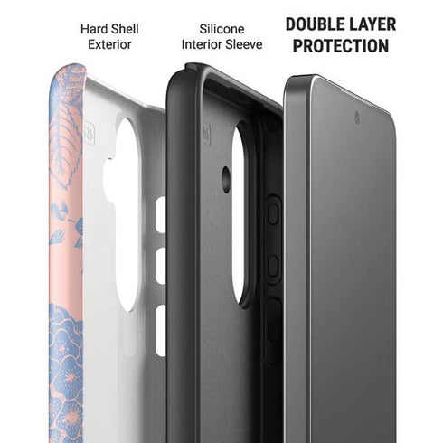 Rose Quartz & Serenity Floral Galaxy S26 Plus Impact Case