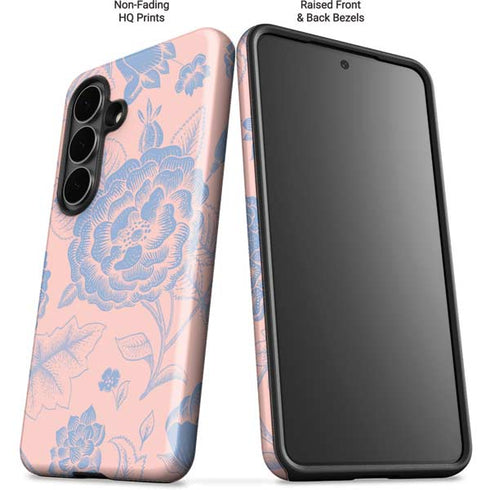 Rose Quartz & Serenity Floral Galaxy S26 Plus Impact Case