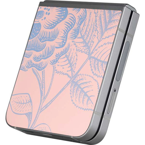 Rose Quartz & Serenity Floral Galaxy Z Flip6 Skin