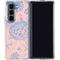Rose Quartz & Serenity Floral Galaxy Z Fold5 5G Clear Case