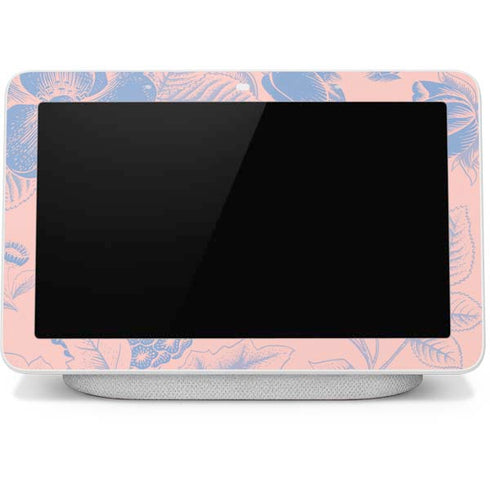 Rose Quartz & Serenity Floral Google Home Hub Skin