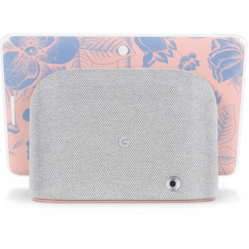 Rose Quartz & Serenity Floral Google Home Hub Skin