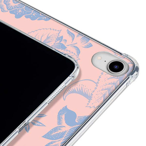 Rose Quartz & Serenity Floral iPad 11th Gen (2025) Clear Case