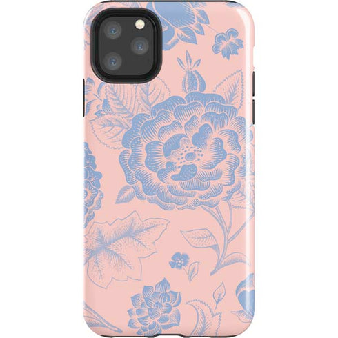 Rose Quartz & Serenity Floral iPhone Cases