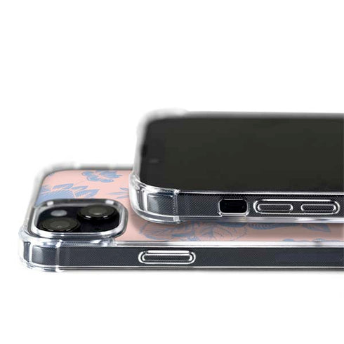 Rose Quartz & Serenity Floral iPhone 14 MagSafe Case