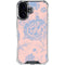 Rose Quartz & Serenity Floral iPhone 16 Clear Case