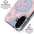 Rose Quartz & Serenity Floral iPhone 16 Clear Case