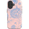 Rose Quartz & Serenity Floral iPhone 16 Magsafe Impact Case