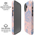 Rose Quartz & Serenity Floral iPhone 16 Magsafe Impact Case