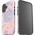 Rose Quartz & Serenity Floral iPhone 16 Plus Impact Case
