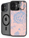 Rose Quartz & Serenity Floral iPhone 16 Plus Kickstand Case