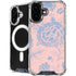Rose Quartz & Serenity Floral iPhone 16 Plus MagSafe Case