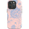 Rose Quartz & Serenity Floral iPhone 16 Pro Impact Case