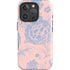 Rose Quartz & Serenity Floral iPhone 16 Pro Max Impact Case