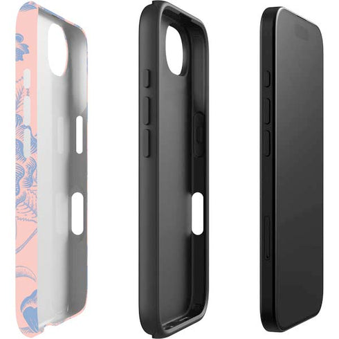 Rose Quartz & Serenity Floral iPhone 16e Impact Case
