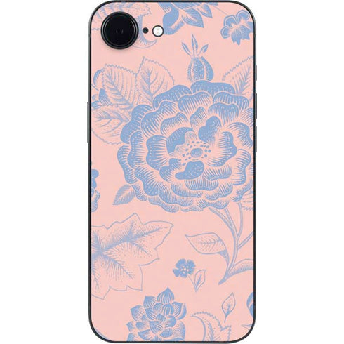 Rose Quartz & Serenity Floral iPhone 16e Skin