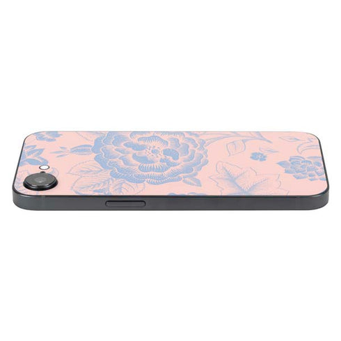 Rose Quartz & Serenity Floral iPhone 16e Skin