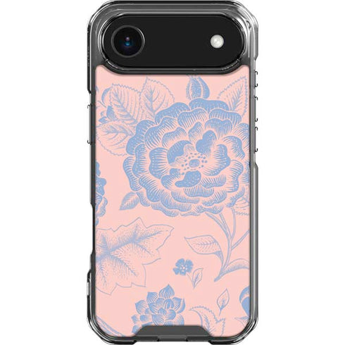 Rose Quartz & Serenity Floral iPhone 17 Air Clear Case