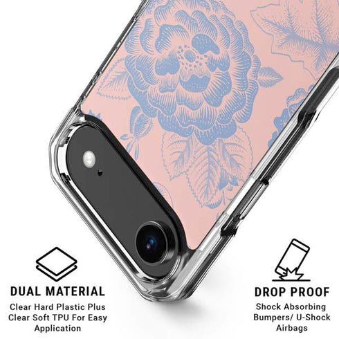 Rose Quartz & Serenity Floral iPhone 17 Air MagSafe Case