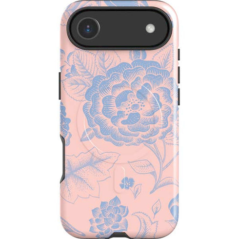 Rose Quartz & Serenity Floral iPhone 17 Air Magsafe Impact Case