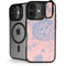 Rose Quartz & Serenity Floral iPhone 17 Kickstand Case