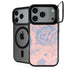 Rose Quartz & Serenity Floral iPhone 17 Pro Max Kickstand Case
